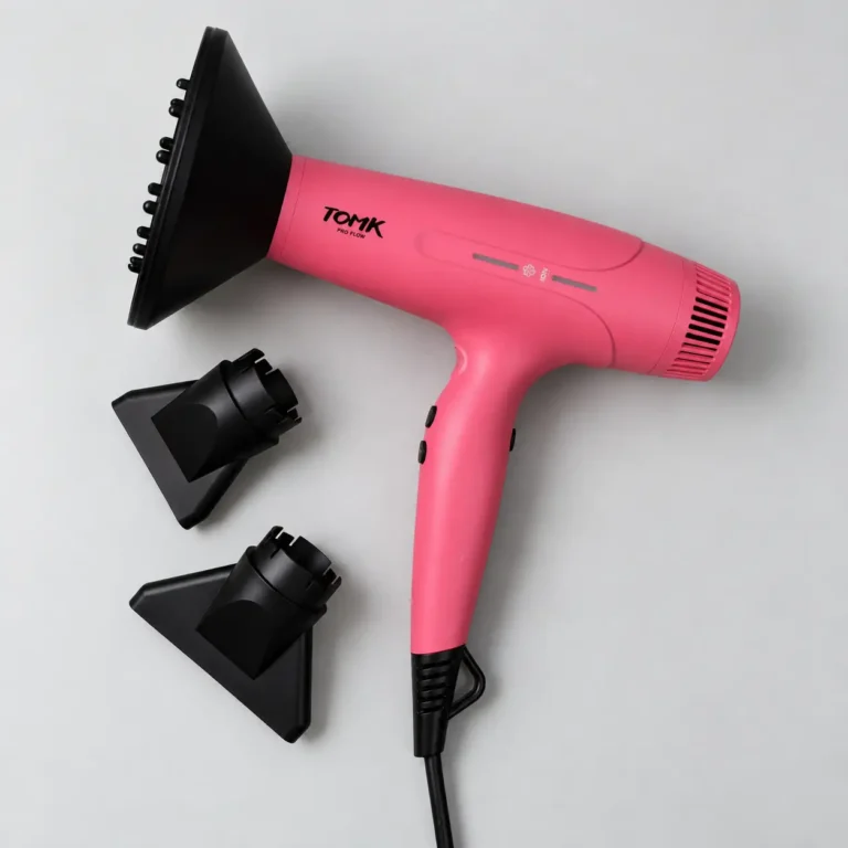 Máy Sấy Tóc TOMK Pro Flow 2400W Màu Hồng – Ion Âm