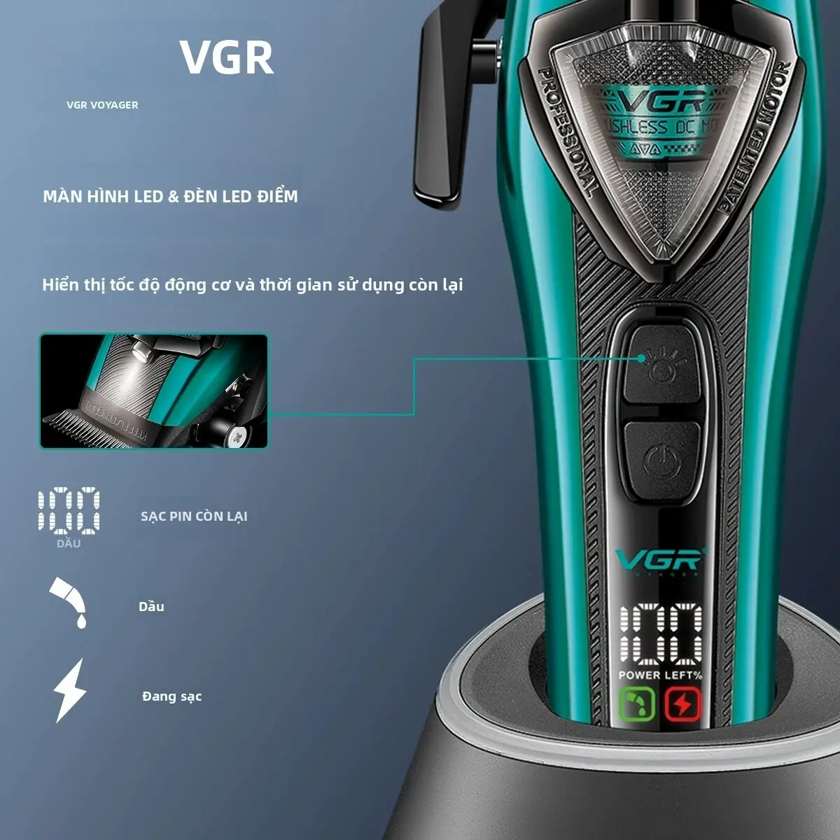 Tông Đơ Cắt Tóc VGR V-884C